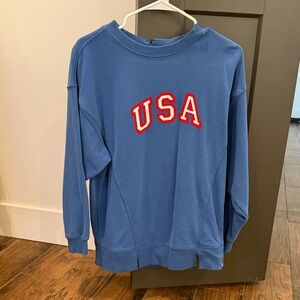 Blue USA Oversized Sweater